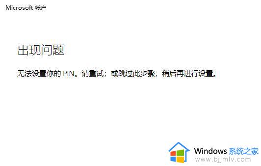 win10无法设置你的pin请重试或跳过此步骤稍后再进行设置怎么修复